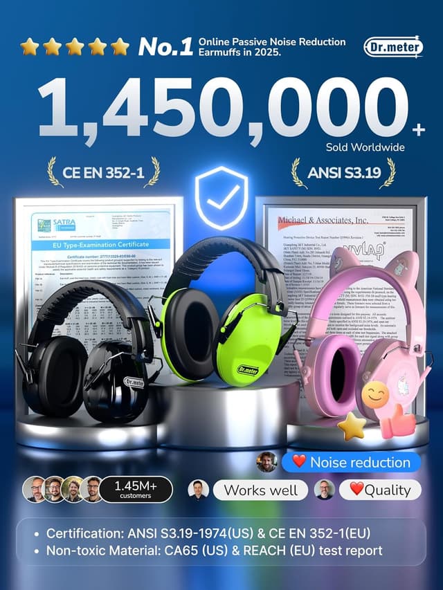 Thumbnail 5 de Dr.meter Ear Defenders Adults 31dB