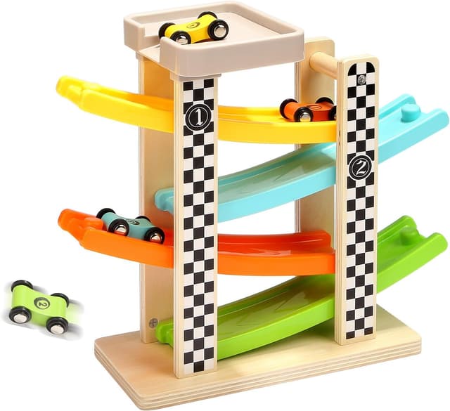 Imagen de Wooden Race Track Car Ramp 12in en OfertitasTOP