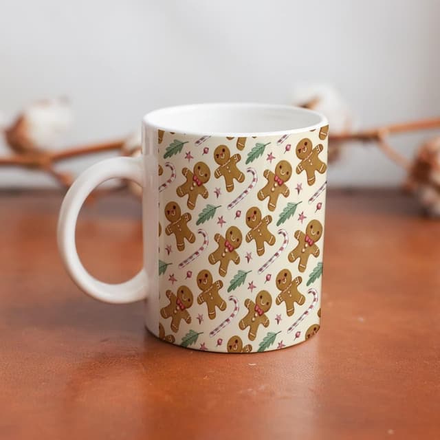 Detalle 2 de Christmas ceramic mug 11oz for coffee