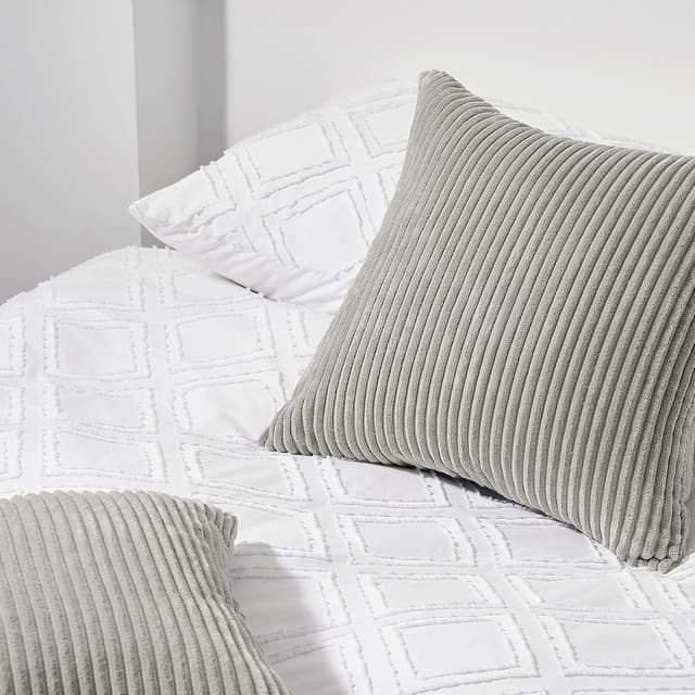 Detalle 1 de Topfinel Fundas Cojines Grises 65x65 Pana para Sofá 🛋