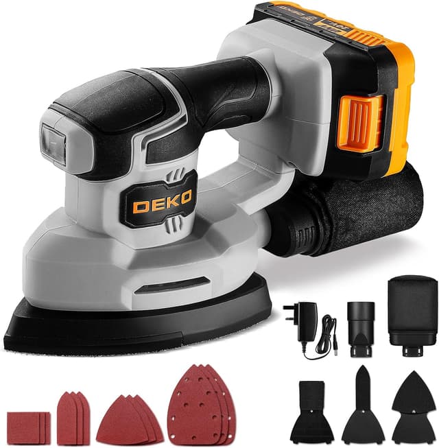 Detalle de DEKOPRO cordless mouse sander 20V