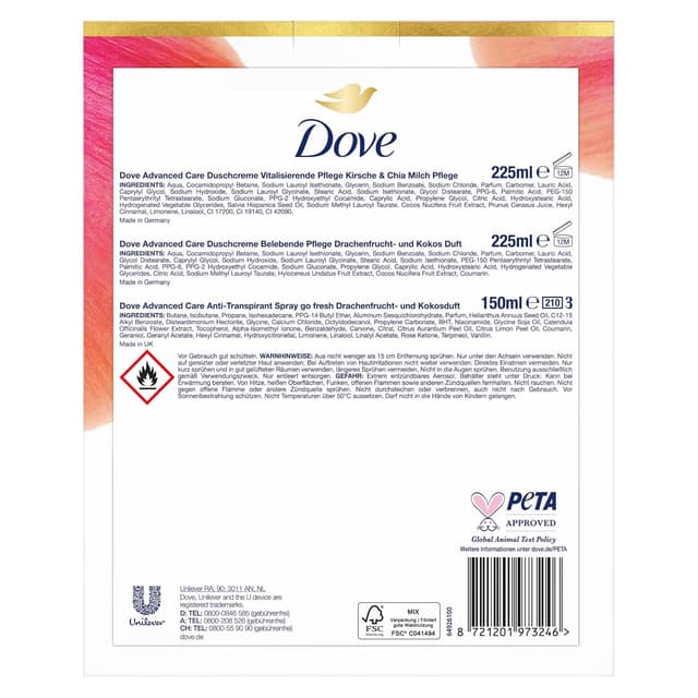 Thumbnail 2 de Dove Geschenkset Belebt – 2x Duschcreme + 150 ml