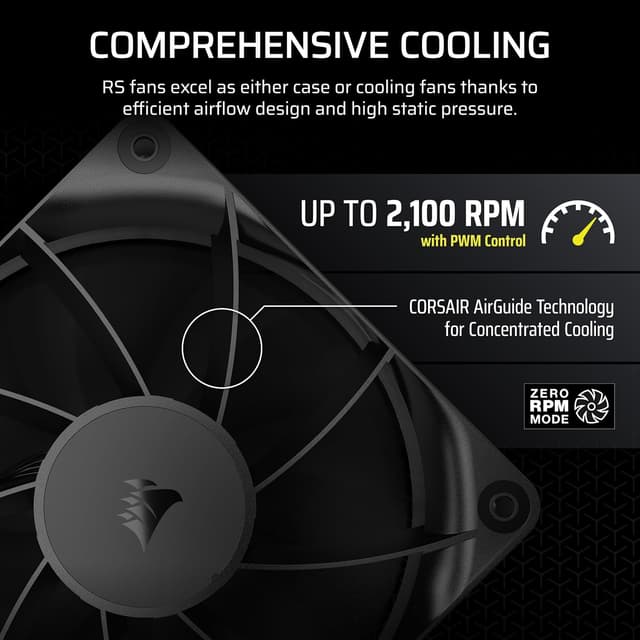 Thumbnail 3 de CORSAIR RS120 120mm PWM Fans triple pack