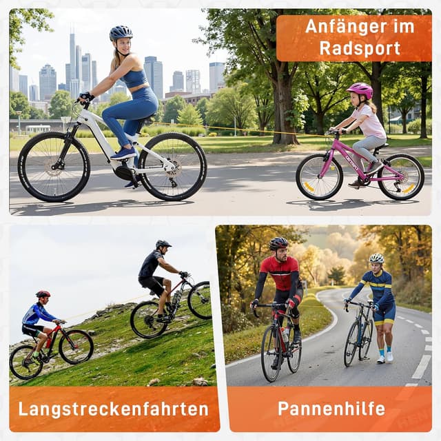 Detalle 2 de HENMI Abschleppseil Fahrrad 2,5 m 100 kg