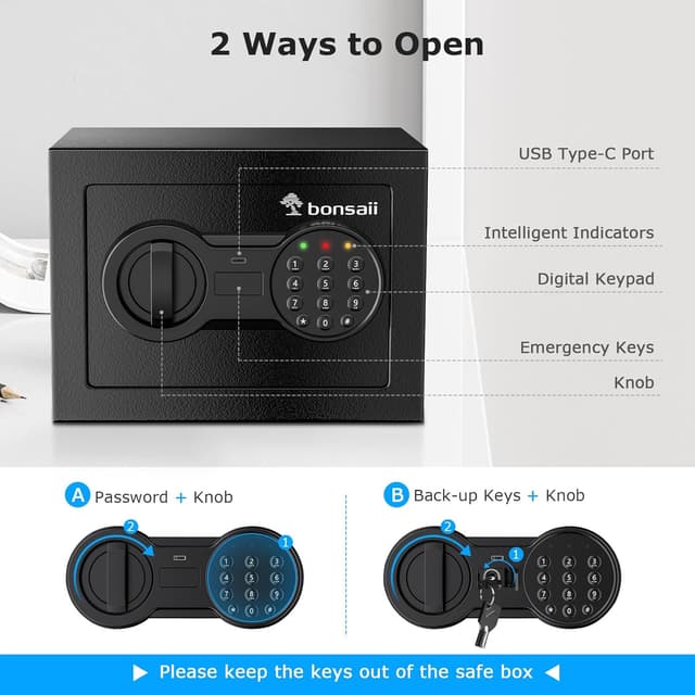 Thumbnail 4 de Bonsaii Safe Box 6.6L small safe 🛡