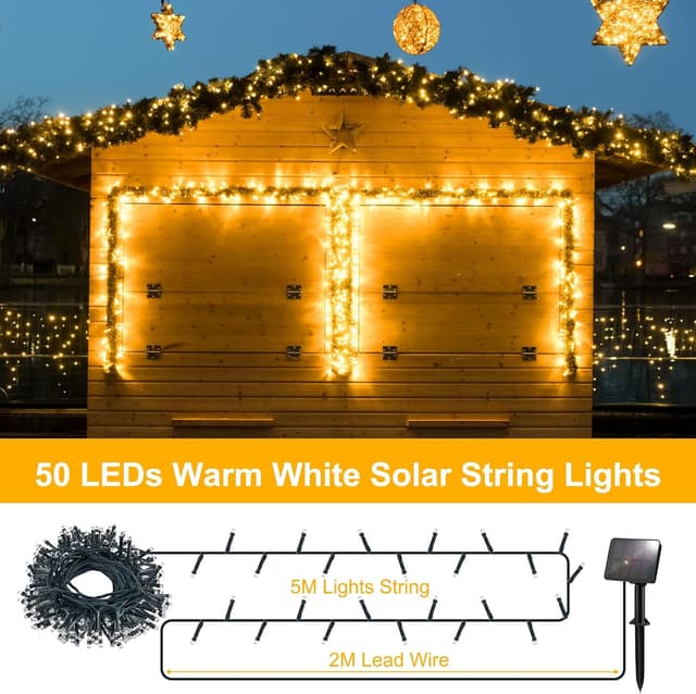 Detalle de Solar garden lights 100 LEDs 33ft
