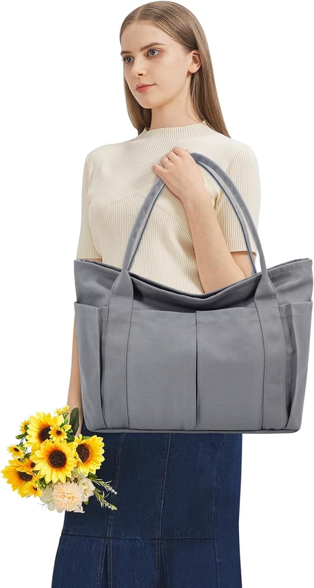 Thumbnail 1 de Große Canvas Tote Bag 45x34x15 cm