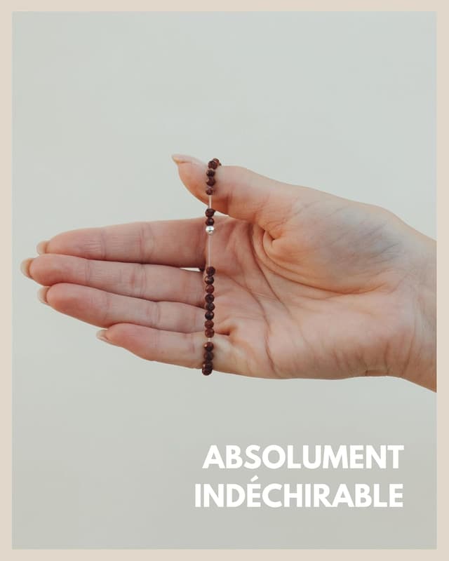 Detalle de Bracelet de perles GD GOOD.designs EST. 2015 en pierres naturelles et perle argent 925 (4 mm)