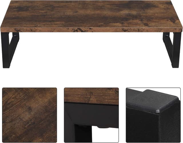 Detalle 2 de OROPY Wood Vintage Monitor Stand Holder (55 x 23 x 14cm) in Dark Brown