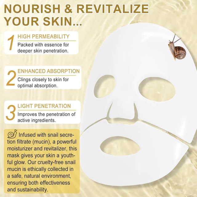 Thumbnail 3 de Advanced Snail Mucin Glass Glow Hydrogel Face Masks 1 unidad