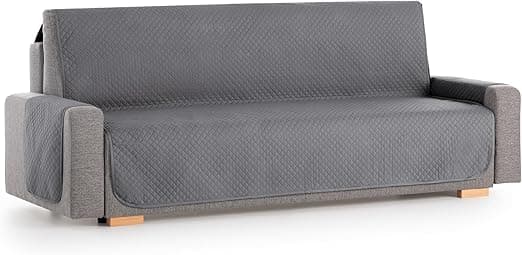Detalle de Textilhome Funda Sofá Adele 4 Plazas Reversible Gris 🛋