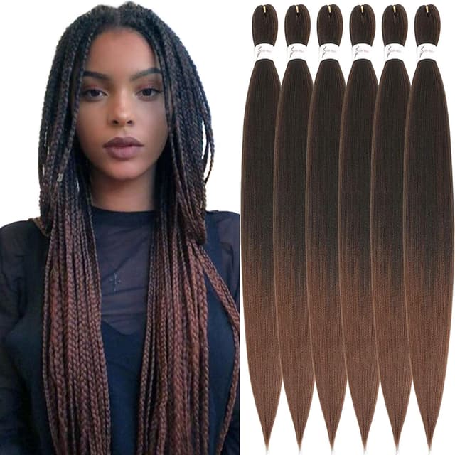 Thumbnail 6 de Xusuperb Lang Pre-Stretched Braiding Haare 6 Packs