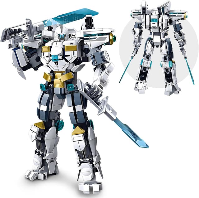 Detalle de HIGH GODO City Action Mech Robot – 561-teiliger Klemmbaustein-Transforming Roboter mit Gelenken