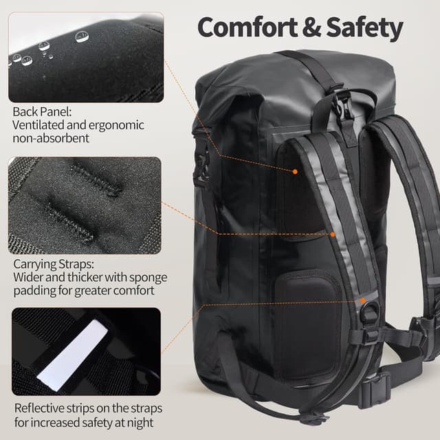 Detalle 1 de Origem Zaino Impermeabile Roll-Top Dry Bag 35L/55L/85L con custodia per laptop