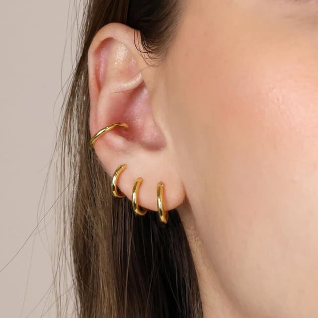 Detalle 2 de MASOP Silber Creolen 925 mit Stecker 12 mm