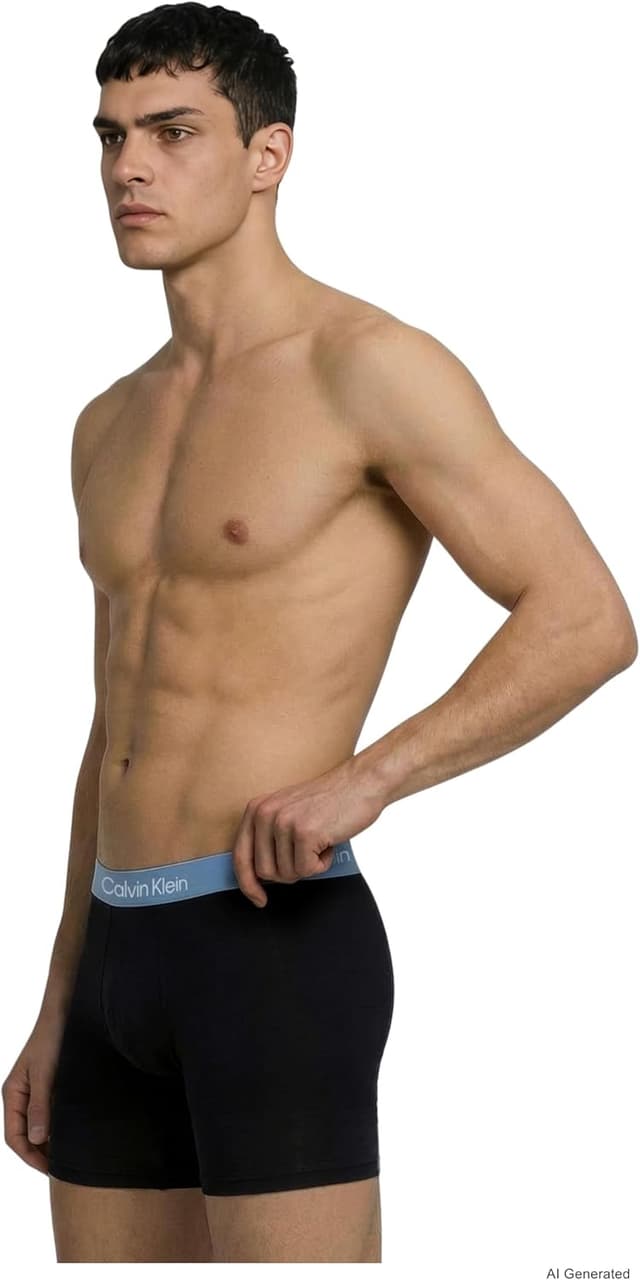 Detalle de Calvin Klein Uomo pantaloncini boxer boxer brief elasticizzati in confezione da 5