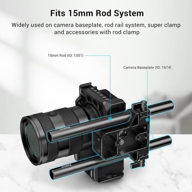 Thumbnail 3 de SMALLRIG 15mm Rod 20 cm pour follow focus 🎥