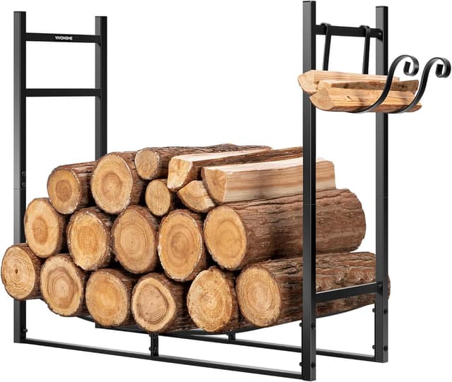 Imagen de VIVOHOME 3ft heavy duty firewood rack with kindling holder 🪵 en OfertitasTOP