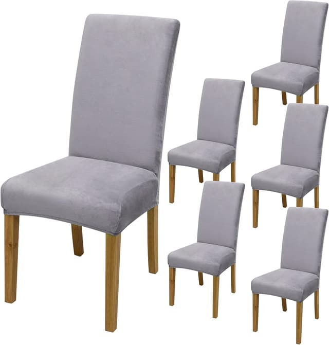 Thumbnail 6 de SUKAIKEQA fundas elásticas para sillas 4 pzas Beige