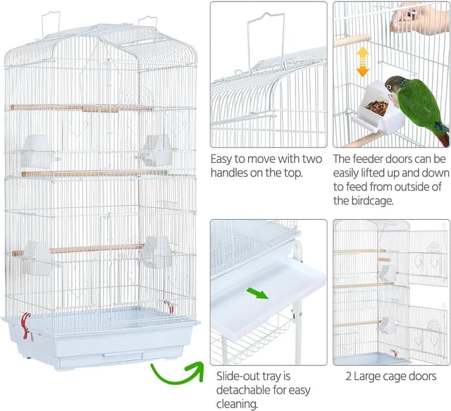 Thumbnail 5 de Yaheetech Metal Bird Cage 92.5cm
