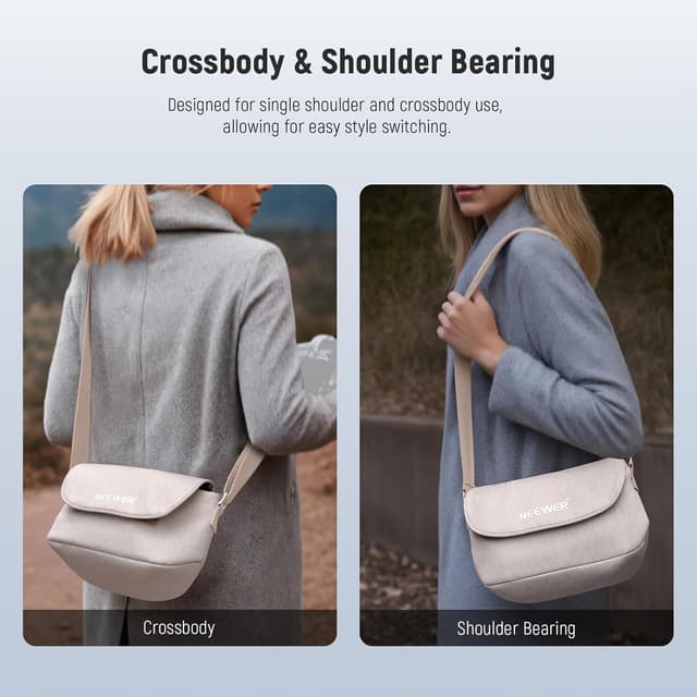 Detalle de NEEWER Waterproof Camera Bag (170g) – compact travel case for DSLR lenses & small accessories