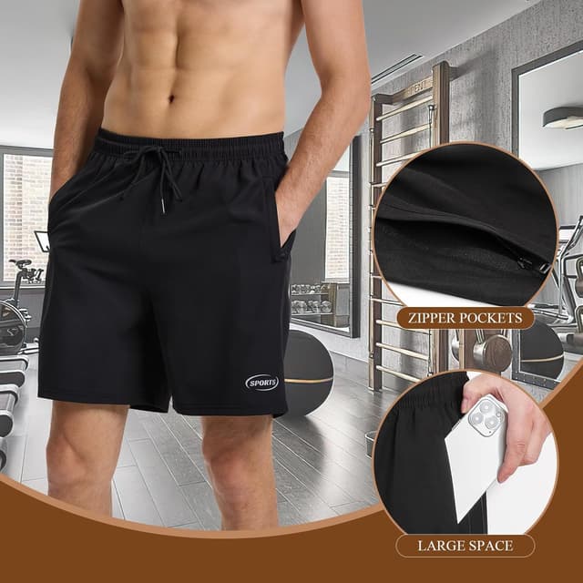 Detalle 2 de Leeboom Sport Shorts Herren Laufhose Kurz