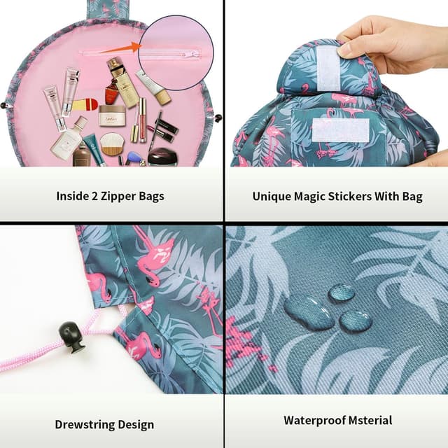 Thumbnail 4 de Lazy Drawstring Makeup Bag 1L, waterproof pouch