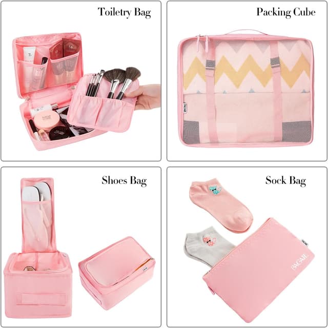 Detalle de BAGAIL Packwürfel Set 8-teilig für Reisen