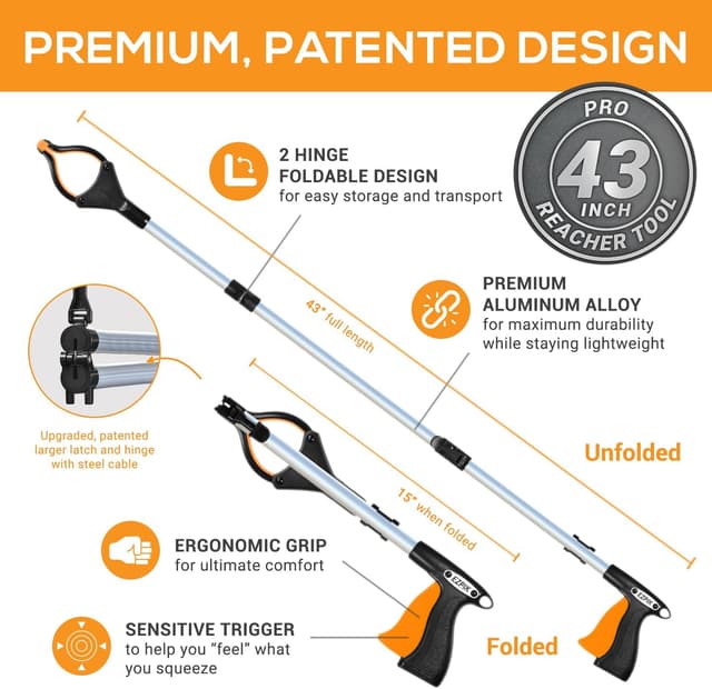 Thumbnail 5 de EZPIK Pro 43" Foldable Grabber Reacher Tool