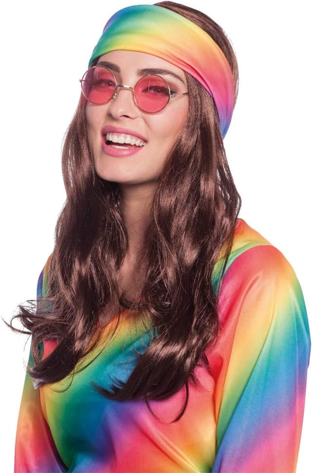 Imagen de Folat-26843 Perruque Hippie avec Serre-Tête en OfertitasTOP