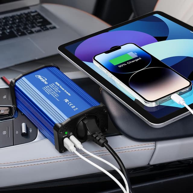 Thumbnail 4 de Hoenjuno Onduleur 300 W Convertisseur 12V→230V