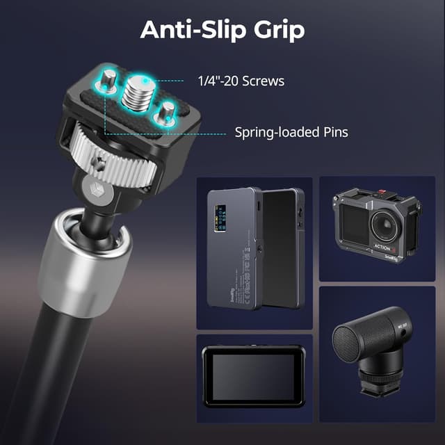 Detalle 2 de SMALLRIG 11" Magic Arm 5309 mit 1/4“-20 Schrauben und 360° Doppelkugelkopf (bis 1,5 kg)