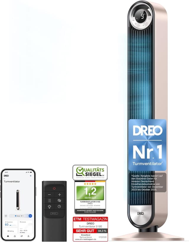 Imagen de Dreo Turmventilator 106 cm 25 dB en OfertitasTOP