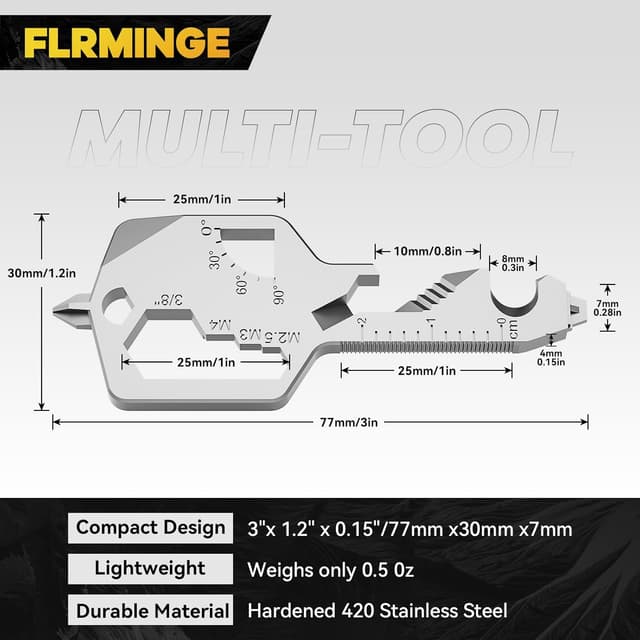 Thumbnail 1 de Key Shaped Pocket Multitool 20-in-1 keychain