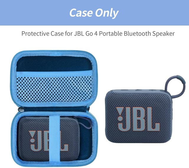 Detalle 2 de Schutztasche Hülle für JBL GO 4 / GO 3 Bluetooth-Lautsprecher (EVA, stoßfest & wasserabweisend) – nur Tasche