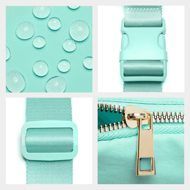 Detalle 2 de Gitus Initial Patch Belt Bag Fanny Pack (Mint Green-L)