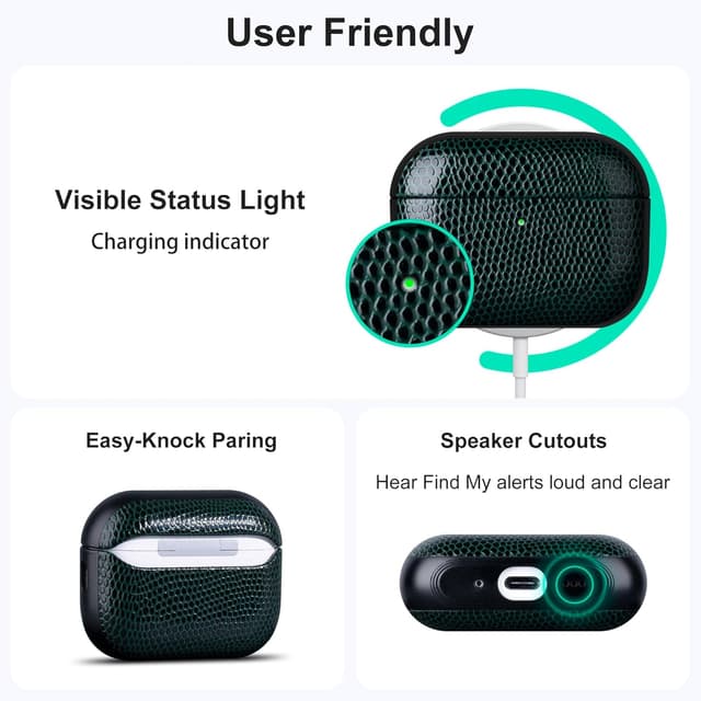 Detalle 2 de RIXENY coque cuir AirPods Pro 3 2025