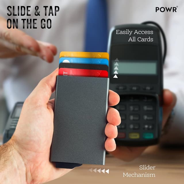 Detalle 2 de POWR Card Holder Wallet RFID blocking slim wallet 💳