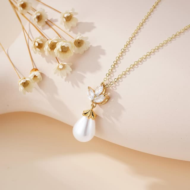 Thumbnail 6 de TINGN Perlenkette Gold (14 Karat vergoldet) Damen – eleganter Choker mit Süßwasserperlen