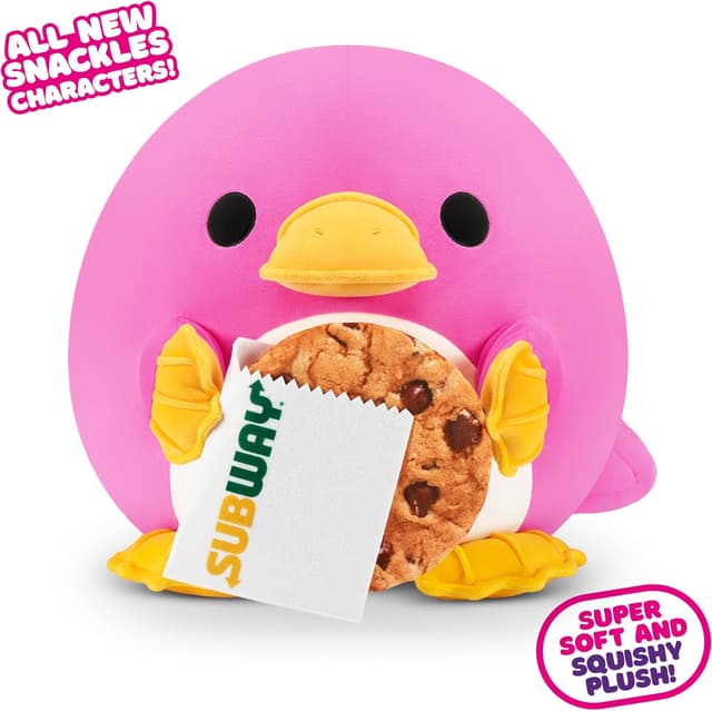 Detalle 2 de Snackles Series 2 Platypus (Subway, Cookie) Peluche souple et câlin 35 cm