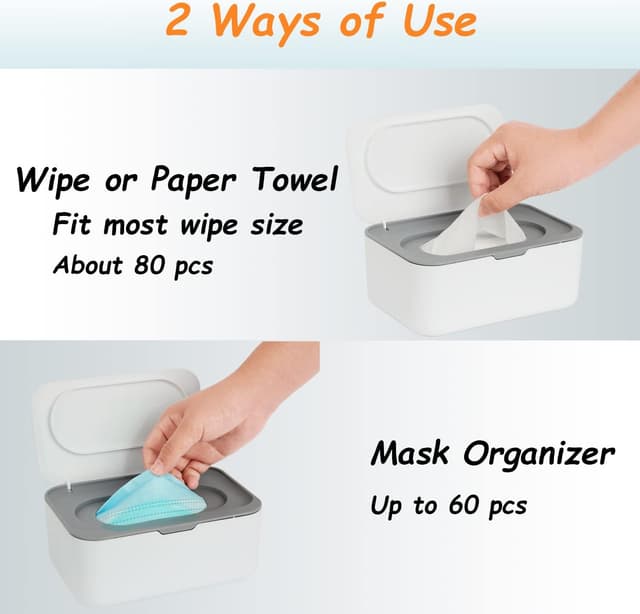 Thumbnail 4 de Seposeve Refillable Wipe Dispenser, One-Handed Grey 🧻