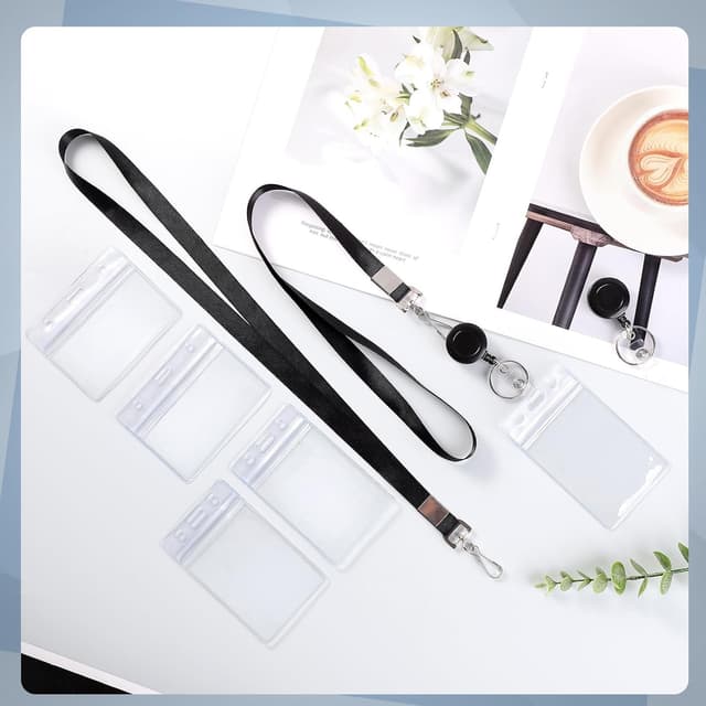 Detalle 2 de 3 Set Lanyards Retractable Badge Reels 23.6in