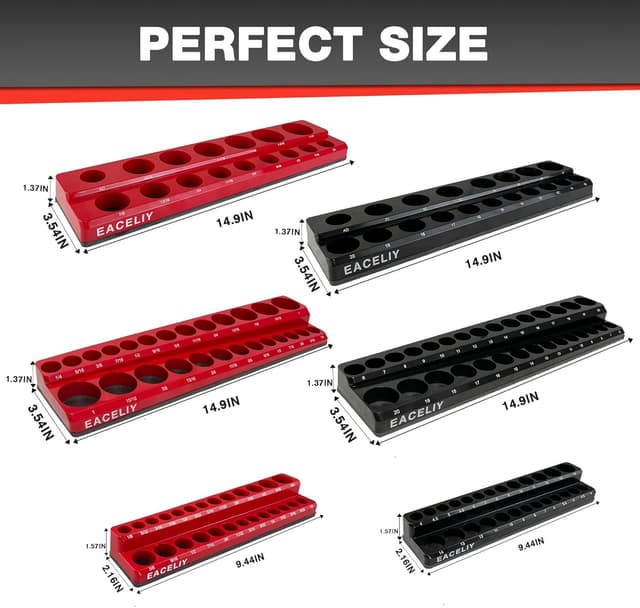 Thumbnail 6 de EACELIY 6-Piece Magnetic Socket Organizer 141