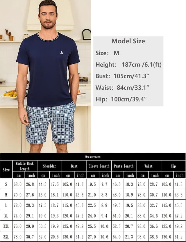 Thumbnail 5 de Jahetuul Schlafanzug Herren kurz