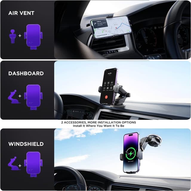 Thumbnail 5 de MOSURR 15W Wireless Car Charger Mount