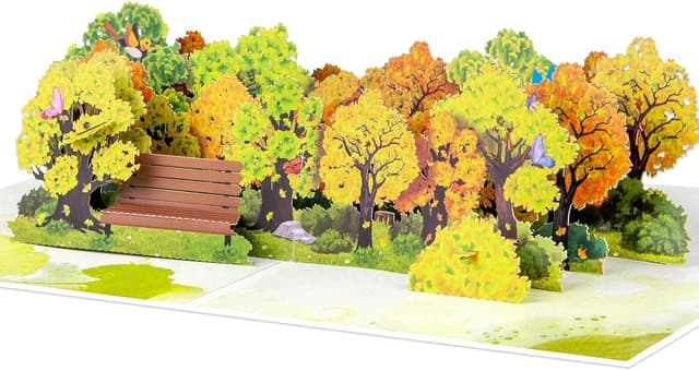 Detalle de Row of Ginkgo Trees pop up cards