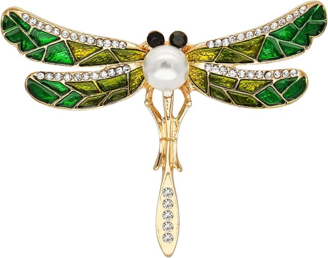 Detalle de Tidefire Insekten-Kristallbrosche (Biene, Libelle, Schmetterling) als Strass-Anstecknadel für Damen