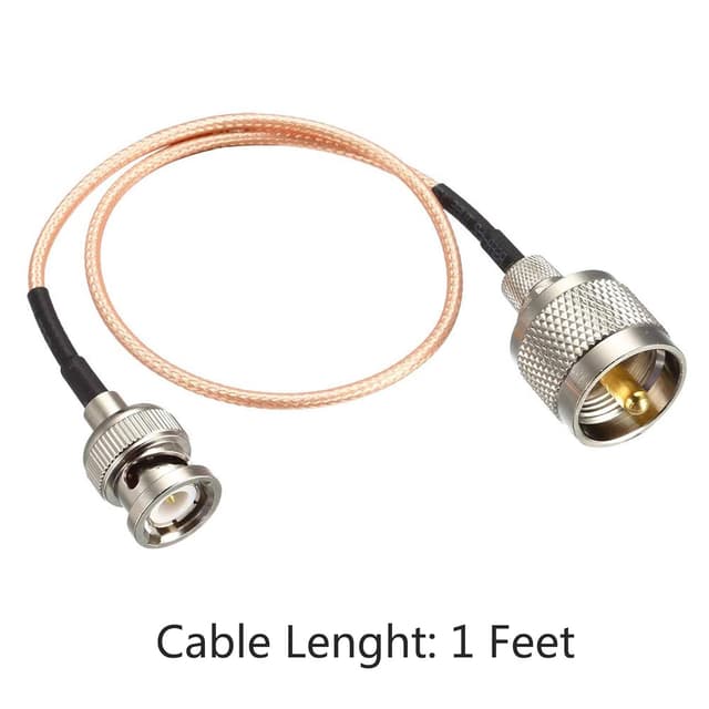 Detalle 2 de MACHSWON RG316 50 Ohm coaxial cable with UHF (PL259) to BNC male connectors, 1 ft