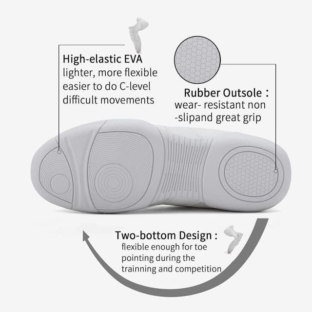 Detalle 2 de Cheerleader Sportschuhe für Mädchen mit Mesh