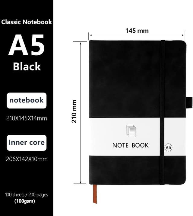 Detalle 2 de A5 Notebook 2 Pack — 200 pages, hardback